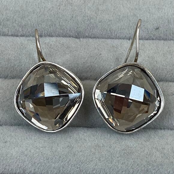 Brighton Jewelry - Brighton Champagne Taupe Silver Plated Venus Rising Swarovski Crystal Earrings